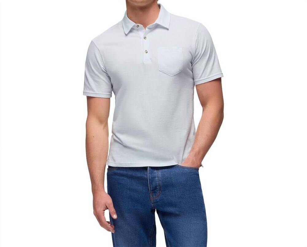 NEW PRANA short sleeve polo shirt in soft white
